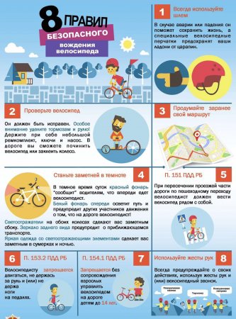 Чтобы велопрогулки приносили удовольствие, они должны быть безопасными. Соблюдая простые правила, Вы успешно достигнете этих целей. 